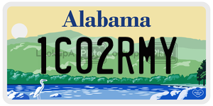 1C02RMY  license plate in AL
