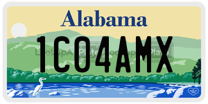 1C04AMX  license plate in AL