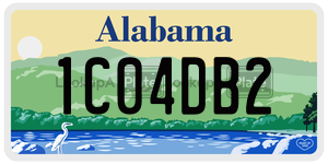 1C04DB2  license plate in AL
