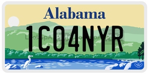 1C04NYR  license plate in AL