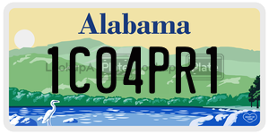 1C04PR1  license plate in AL