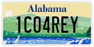 1C04REY  license plate in AL