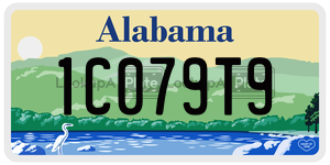 1C079T9  license plate in AL