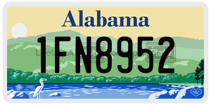 1FN8952  license plate in AL