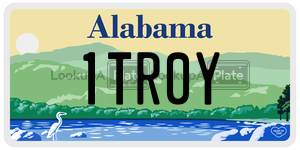 1TR0Y  license plate in AL