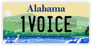 1V0ICE license plate in Alabama