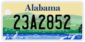 23A2852  license plate in AL
