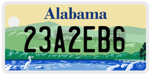23A2EB6  license plate in AL