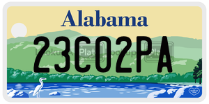 23C02PA  license plate in AL