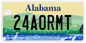 24A0RMT  license plate in AL