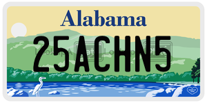 25ACHN5  license plate in AL