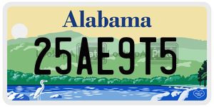 25AE9T5  license plate in AL