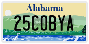 25C0BYA  license plate in AL