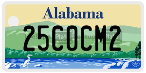 25C0CM2  license plate in AL