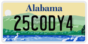 25C0DY4  license plate in AL