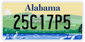 25C17P5  license plate in AL