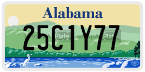 25C1Y77  license plate in AL