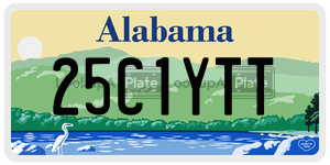 25C1YTT  license plate in AL