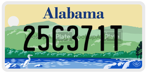25C371T  license plate in AL