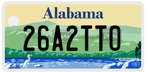 26A2TT0  license plate in AL