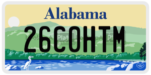 26C0HTM  license plate in AL