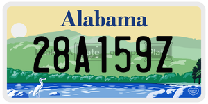 28A159Z  license plate in AL