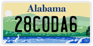 28C0DA6  license plate in AL