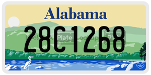 28C1268  license plate in AL