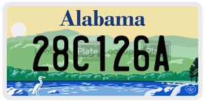 28C126A  license plate in AL