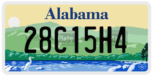 28C15H4  license plate in AL