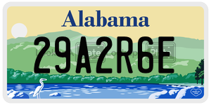 29A2R6E  license plate in AL