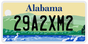 29A2XM2  license plate in AL