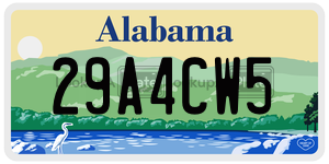29A4CW5  license plate in AL