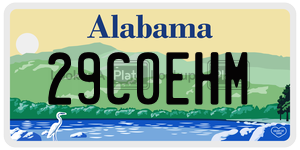29C0EHM  license plate in AL