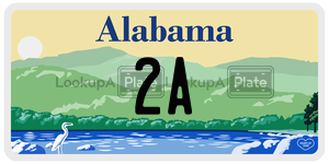 2A license plate in Alabama