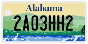 2A03HH2  license plate in AL