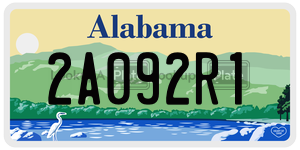 2A092R1  license plate in AL