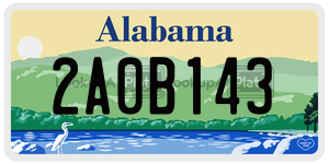 2A0B143  license plate in AL