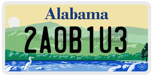 2A0B1U3  license plate in AL
