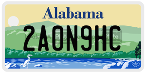 2A0N9HC  license plate in AL