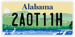 2A0T11H  license plate in AL