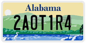 2A0T1R4  license plate in AL