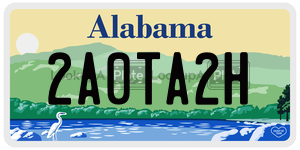 2A0TA2H  license plate in AL