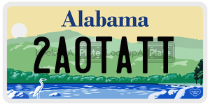 2A0TATT  license plate in AL