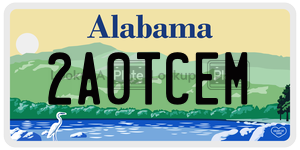 2A0TCEM  license plate in AL