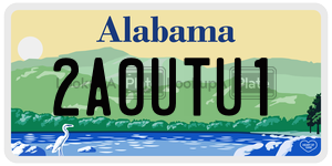 2A0UTU1  license plate in AL