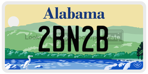 2BN2B  license plate in AL
