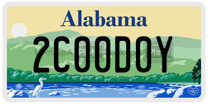 2C00D0Y  license plate in AL