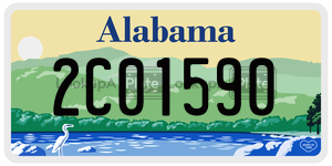 2C01590  license plate in AL
