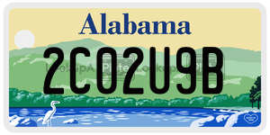 2C02U9B  license plate in AL